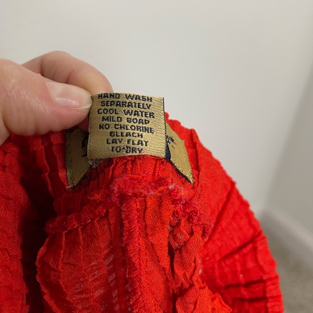 Midnight Velvet Strechy African Indian Print Pants Ladies Red-Orange Size L - Picture 11 of 11